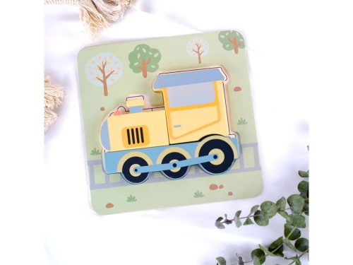 6 az 1-ben Transport fa puzzle készlet – fejlesztő járműves kirakó gyerekeknek
