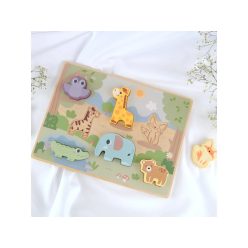   Állatos formaillesztő puzzle – fejlesztő kirakó 12 hónapos kortól