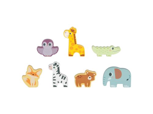 Állatos formaillesztő puzzle – fejlesztő kirakó 12 hónapos kortól
