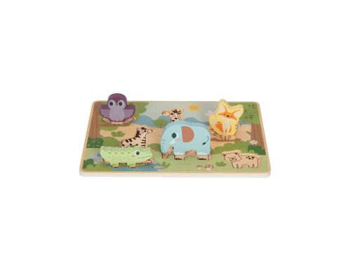 Állatos formaillesztő puzzle – fejlesztő kirakó 12 hónapos kortól