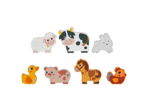 Farm, fa puzzle – fejlesztő kirakó farm állatokkal 12 hónapos kortól