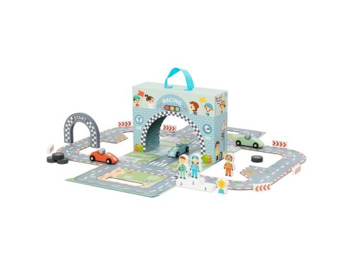 RACING GAME hordozható autóverseny játékkészlet
