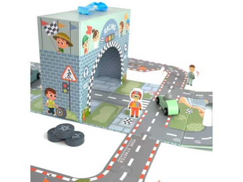 RACING GAME hordozható autóverseny játékkészlet