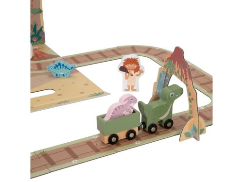 Dinó hordozható játékkészlet – dinoszauruszos szerepjáték gyerekeknek