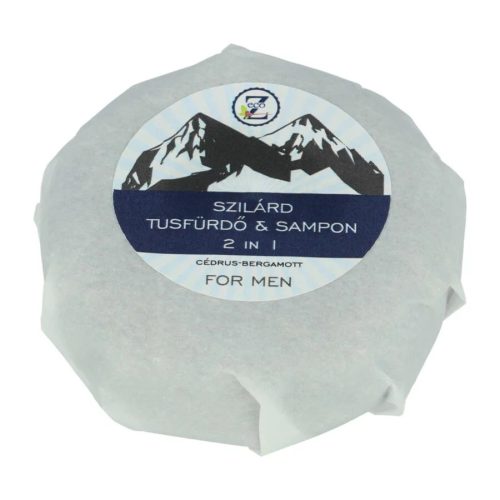 Eco-Z Szilárd 2in1 Tusfürdő & sampon tömb - FOR MEN, 85 g