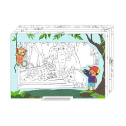 3D jelenet készítő szett kartonpapírból - dzsungel