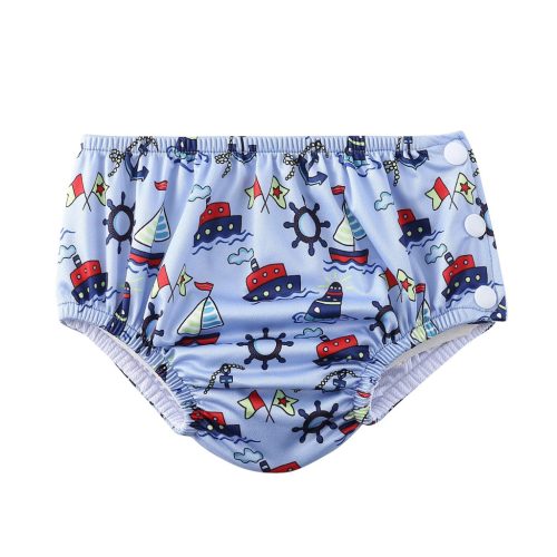 Babyland oldalt patentos mosható úszóbugyi, M méret, tengerész 
