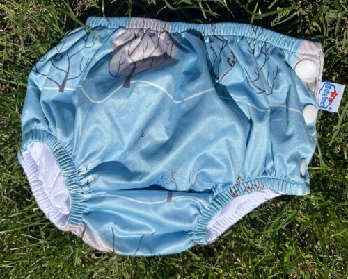 Babyland oldalt patentos mosható úszóbugyi, kék fák, L