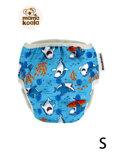 Mama Koala úszópelenka, vidám cápák - M méret