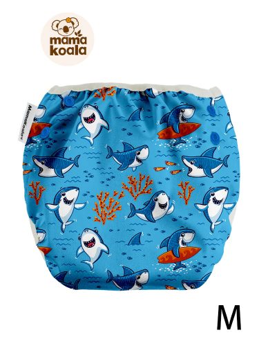 Mama Koala úszópelenka, vidám cápák - M méret