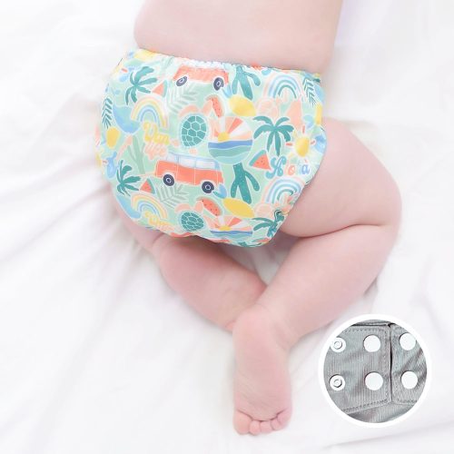 La Petite Ourse egyméretes AIO mosható patentos pelenka, hippi (5-16 kg)