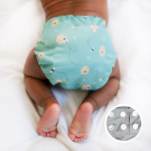 La Petite Ourse egyméretes AIO mosható patentos pelenka, méhkaptár (5-16 kg)