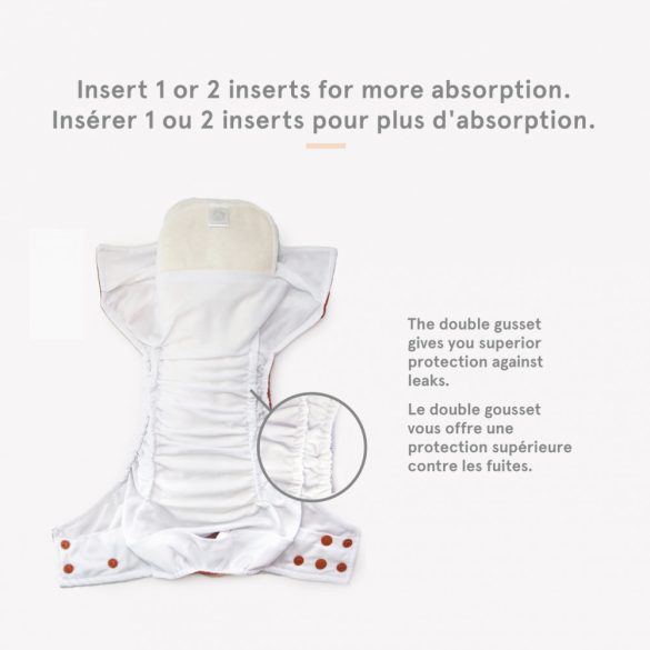 La Petite Ourse egyméretes patentos zsebes pelenka betéttel (5-16kg), egyensúly