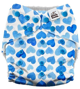 Mama Koala zsebes pelenka 3.0 AWJ, kék szív