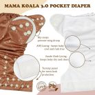 Mama Koala zsebes pelenkacsomag 5 rétegű bambusz betéttel (6 db/csomag) - AWJ - kék válogatás